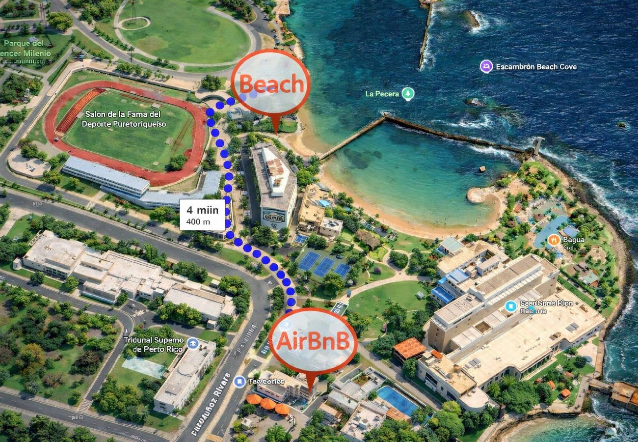 Apartamento en San Juan - Affordable 1BR Walk to Beach and Old San Juan 