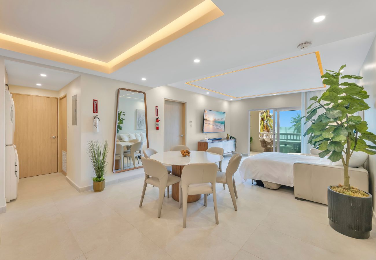 Apartment in Dorado - Modern Ocean Front View 2BR Retreat with Balcony
