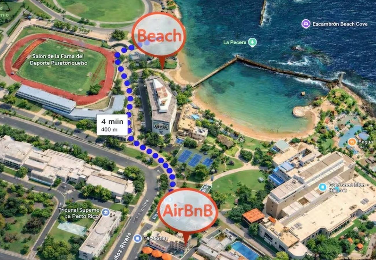 Apartment in San Juan - Cozy 1br Minutes Walking from Escambron Beach 