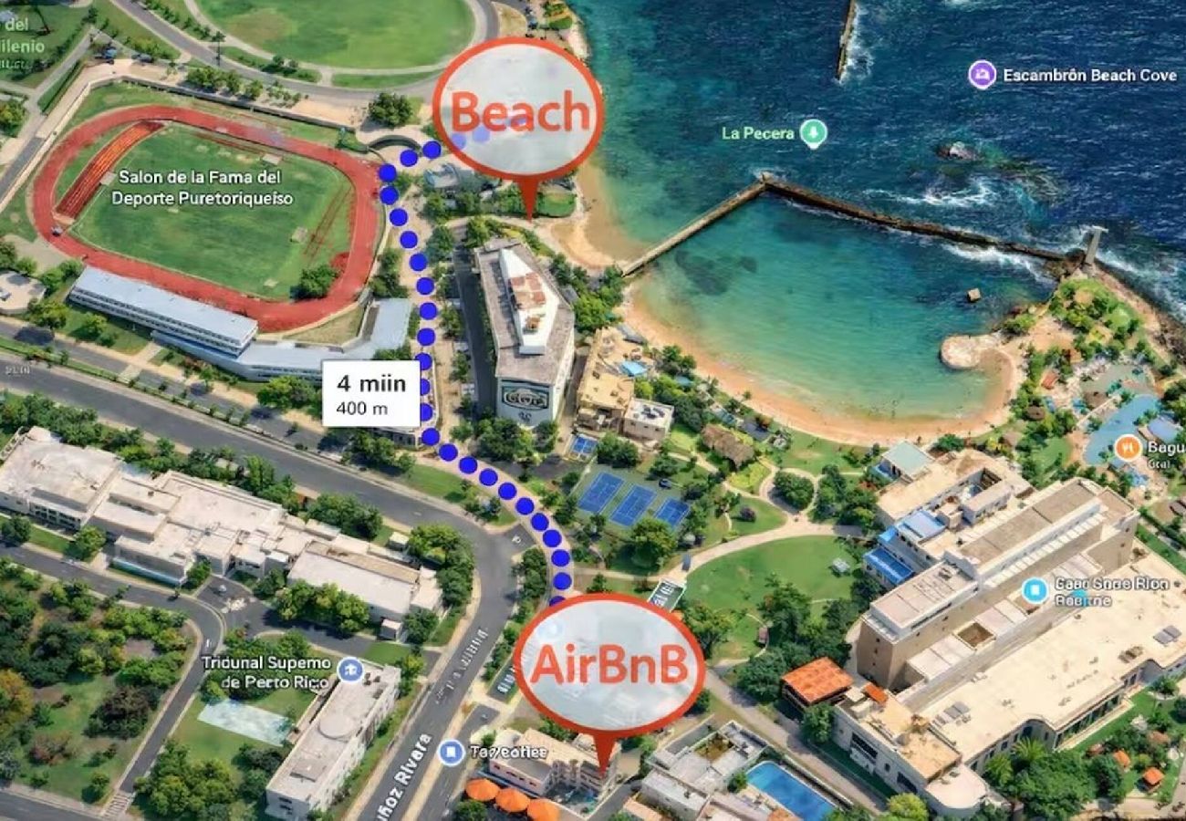 Apartment in San Juan - Charming 1 BR Walking Distance to Escambron Beach 